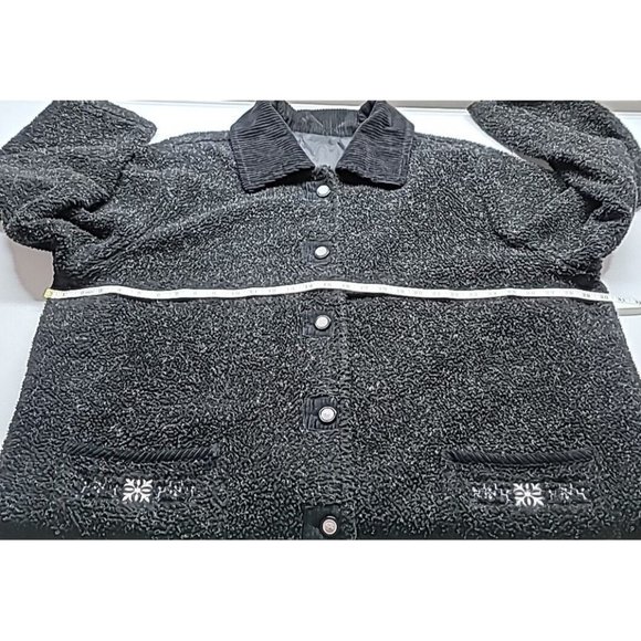 Vintage Anthony Richards Reversible Fleece Black Coat Overcoat Women’s 2XL - Picture 15 of 16